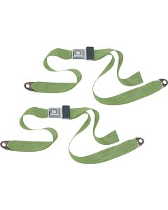PUSH BUTTON 2PT LAP BELTS-LIME GREEN