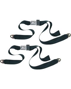 PUSH BUTTON 2PT LAP BELTS-DARK GREEN