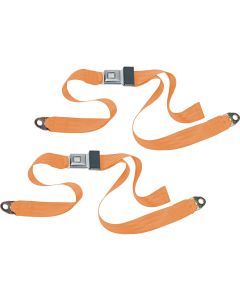 PUSH BUTTON 2PT LAP BELTS-ORANGE
