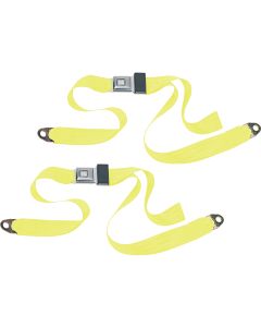 PUSH BUTTON 2PT LAP BELTS-YELLOW