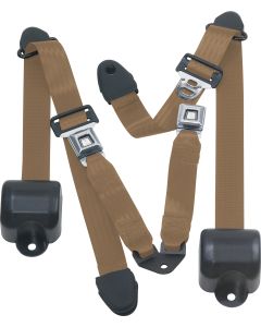 RR 3PT LAP BELTS 92-95 YJ-BROWN