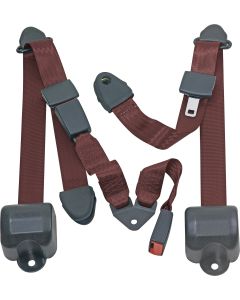 RR 3PT LAP BELTS 97-06 TJ-MAROON