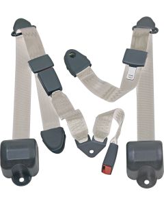 RR 3PT LAP BELTS 97-06 TJ-WHITE