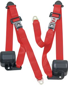 FR 3PT BELTS 92-95 YJ-FLAME RED