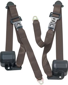 FR 3PT BELTS 92-95 YJ-DARK BROWN