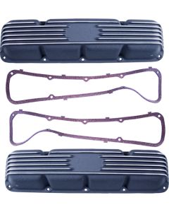 OMIX 17401.13 Aluminum Valve Cover Kit in Black for 66-91 Jeep CJ-5, CJ-7, CJ-8 Scrambler, Wrangler YJ & 74-86 Cherokee SJ with AMC V8, 304, 360, 390 & 401 Engine