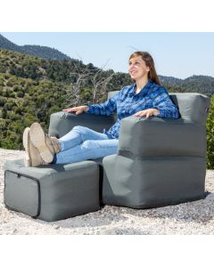 Airbedz Inflatable Air Chair with Ottoman