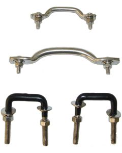 Rugged Ridge 11104.02 Windshield Tie-Down Kit in Stainless for 55-95 Jeep CJ & Wrangler YJ,