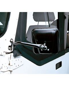 MIRRORS W/ARMS&BKTS 97+ TJ BLACK