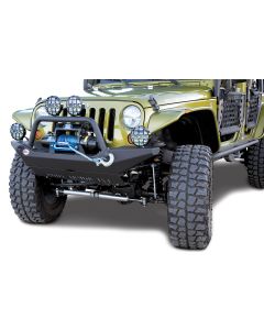 Body Armor JK-19531 4x4 Front High Clearance Bumper in Textured Black for 07-18 Jeep Wrangler JK