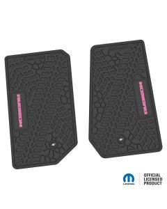07-13 Jeep JK 2 Dr Front -Tire Tread/Scorched Earth Scene w/ Rubicon Insert - Black w/ Pink Insert