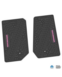 07-13 Jeep JK 2 Dr Front -Tire Tread/Scorched Earth Scene w/ Wrangler Insert - Black w/ Pink Insert