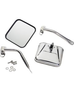 Crown Automotive RT30001 Dual Mirror Set in Stainless Steel for 87-95 Jeep Wrangler YJ
