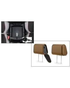 Tuffy Console Safe w/ Combo Lock w/Headrest safe Tan Vinyl for Jeep JL Wrangler & Gladiator