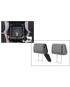Tuffy Console Safe w/ Combo Lock w/Headrest safe Gray Vinyl for Jeep JL Wrangler & Gladiator