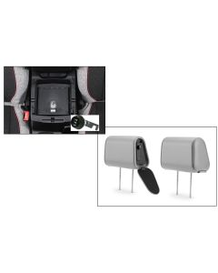 Tuffy Console Safe w/ Combo Lock w/Headrest safe Light Gray Vinyl for Jeep JL Wrangler & Gladiator