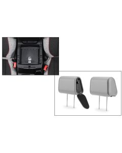Tuffy Console Safe w/ Cam Lock w/Headrest safe Light Gray Vinyl for Jeep JL Wrangler & Gladiator