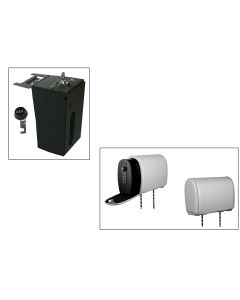Tuffy Console Safe w/ Combo Lock w/Headrest safe Light Gray Vinyl for Jeep JK Wrangler