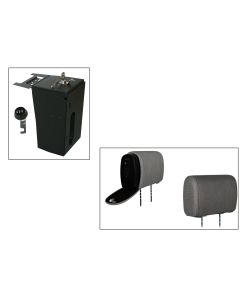 Tuffy Console Safe w/ Combo Lock w/Headrest safe Dark Gray Cloth for Jeep JK Wrangler