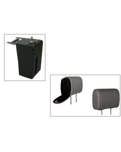 Tuffy Console Safe w/ Cam Lock w/Headrest safe Dark Gray Cloth for Jeep JK Wrangler