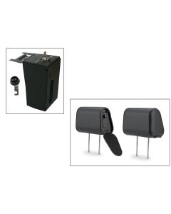 Tuffy Console Safe w/ Combo Lock w/Headrest safe Charcoal Cloth for Jeep JK Wrangler