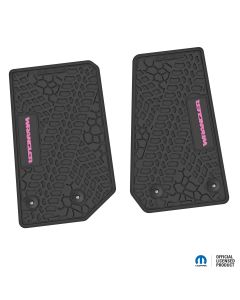 14-18 Jeep JK 2 Dr Front -Tire Tread/Scorched Earth Scene w/ Wrangler Insert - Black w/ Pink Insert