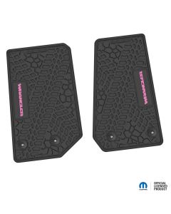 14-18 Jeep JK 2 Dr Front -Tire Tread/Scorched Earth Scene w/ Wrangler Insert - Black w/ Pink Insert