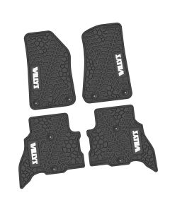21-24 Jeep 4xe Front and RearTire Tread/Scorched Earth Scene w/ Willys Insert - Black w/ White Insert