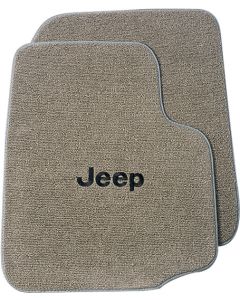FLOOR MATS-GRAY W/BLACK LOGO 76-83 CJ5