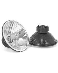 Rugged Ridge 12402.80 7" Round Crystal H2 Headlight Conversion for 55-06 Jeep CJ-5, CJ-7, CJ-8 Scrambler, Wrangler TJ & Unlimited