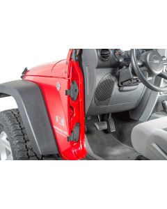 Kentrol  Stainless Steel Body Hinge Set for 07-18 Jeep Wrangler Unlimited JK 4 Door