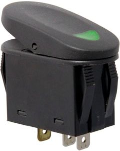 RR 2 POSITION ROCKER SWITCH BLK/GREEN