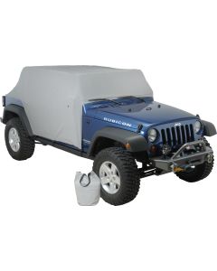 Vertically Driven Products 501163 Full Monty Cab Cover with Half Door Ears in Gray for 07-18 Jeep Wrangler Unlimited JK 4 Door