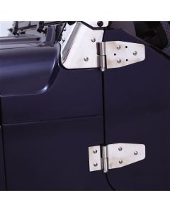 Rampage Products 7441 RMP Stainless Steel Door Hinge Set for 87-06 Jeep Wrangler YJ with Half Steel Doors, TJ & Unlimited