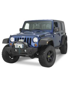 Rampage Products 88509 Front Stubby Recovery Bumper in Matte Black for 07-21 Jeep Wrangler JL, JK & Gladiator JT