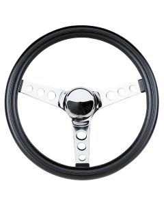 Grant Products 838 Classic Steering Wheel in Black Cushion Grip with Chrome Spokes