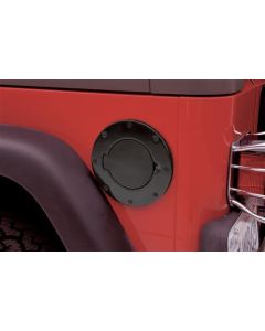 Smittybilt 75006 Aluminum Fuel Door in Black for 97-06 Jeep Wrangler TJ