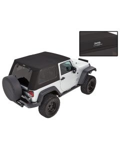 Bestop  Jeep Logo Trektop Pro Soft Top in Black Twill for 07-18 Jeep Wrangler JK 2-Door