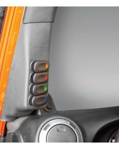 Rugged Ridge 17235.86 A-Pillar Switch Pod with Switches for 07-10 Jeep Wrangler JK