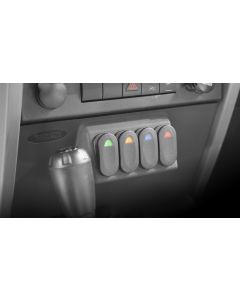Rugged Ridge 17235.85 Lower Console Switch Panel with Switches for 07-10 Jeep Wrangler JK