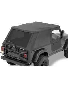 Bestop  Trektop NX Soft Top  with 2 Piece Soft Doors in Black Diamond for 04-06 Jeep Wrangler Unlimited
