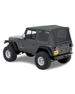 Bestop Complete Soft Top and Hardware with Upper Door Sliders and Tinted Windows for 87-95 Jeep Wrangler YJ