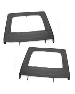 Rugged Ridge 13712.15 Rear Soft Upper Doors in Black for 07-18 Jeep Wrangler JK with Rugged Ridge Half Doors