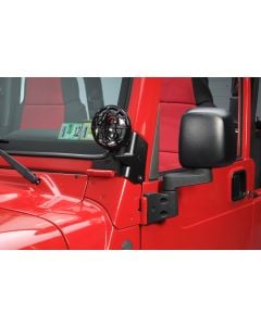 Smittybilt 7608 Windshield Light Mounting Bracket in Black for 97-06 Jeep Wrangler TJ & Unlimited