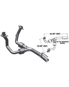 Magnaflow 93241 49 State Direct Fit Front Catalytic Converter for 99-01 Jeep Grand Cherokee WJ with 4.7L