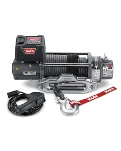 WARN 87800 M8000 Self-Recovery Winch (12V DC) 100' Spydura Synthetic Rope and Polished Aluminum Hawse Fairlead 