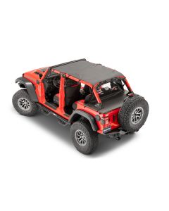 Bimini Top Plus, Regular Wind Stopper/Tonneau Cover 3 piece Combo, 2018-current Jeep JLU Wrangle Black Diamond