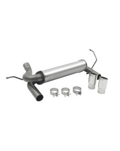 DynoMax 39510 DMX Super Turbo Axle Back Exhaust with Dual Exit in Aluminized Stainless Steel for 07-18 Jeep Wrangler JK with 3.6/3.8L
