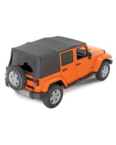 QuadraTop  Replacement Soft Top with Tinted Windows in Black Diamond  for 07-18 Jeep Wrangler Unlimited JK 4 Door
