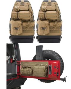 Smittybilt  Front G.E.A.R. Seat Covers with Tailgate Cover for 07-18 Jeep Wrangler JK